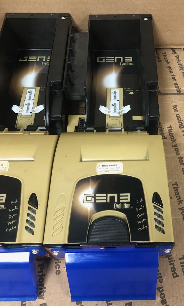 PARTS! (LOT OF 2) FutureLogic GEN3 Evolution Ticket Printer (UNTESTED)