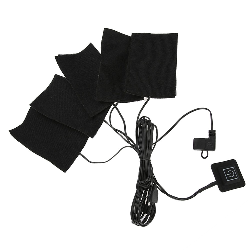 USB Electric Clothes Five Heater Pads Heating Adjustable Temperature Wa⊹