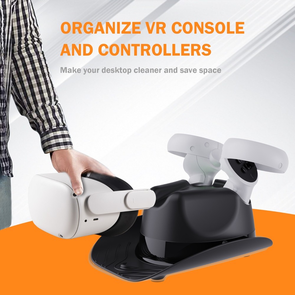 Charging Dock for Quest 2 VR Headset Controller Magnetic Charging Station Stand