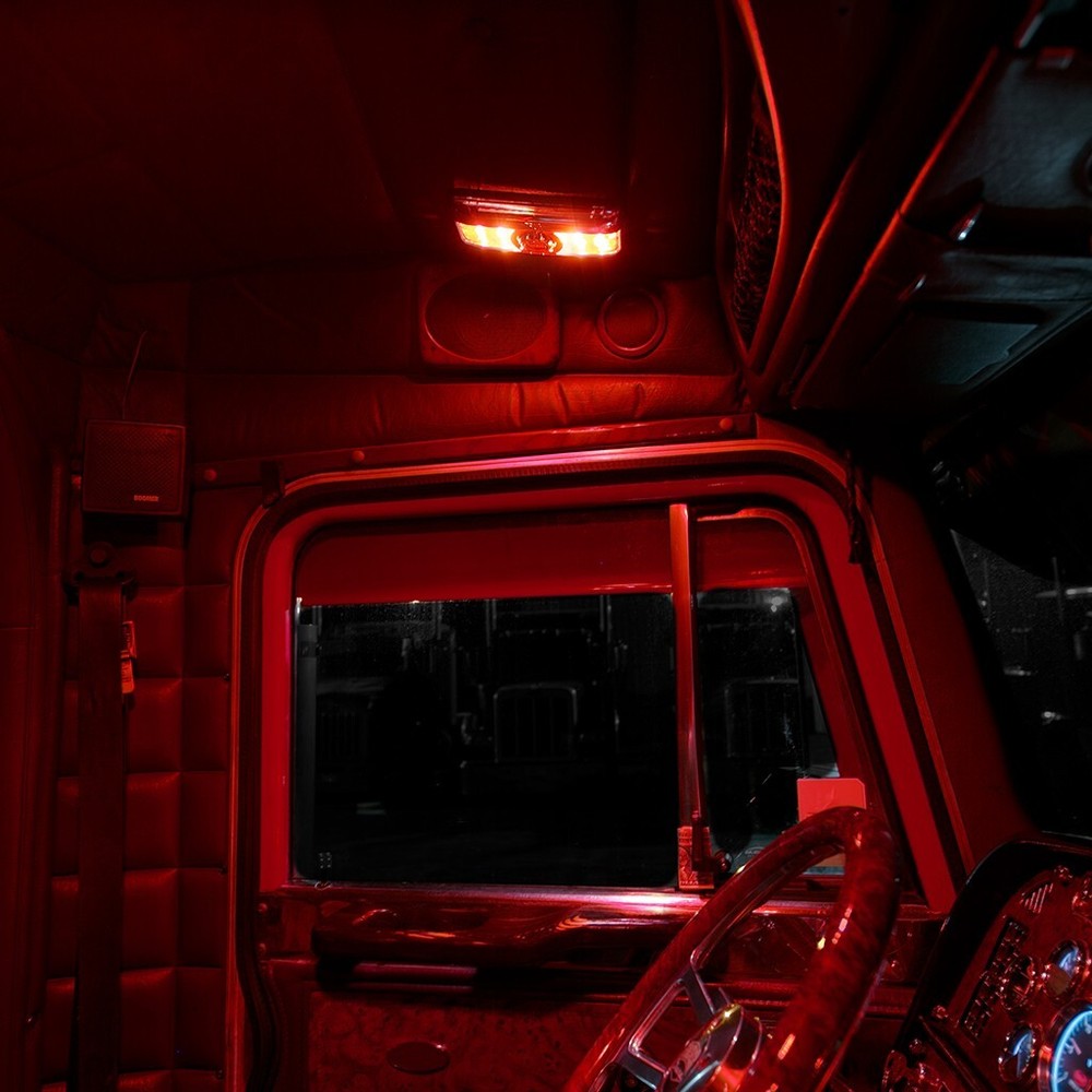 9 LED Interior Rectangular Light W/ Matte Black Housing & 6 Color Option