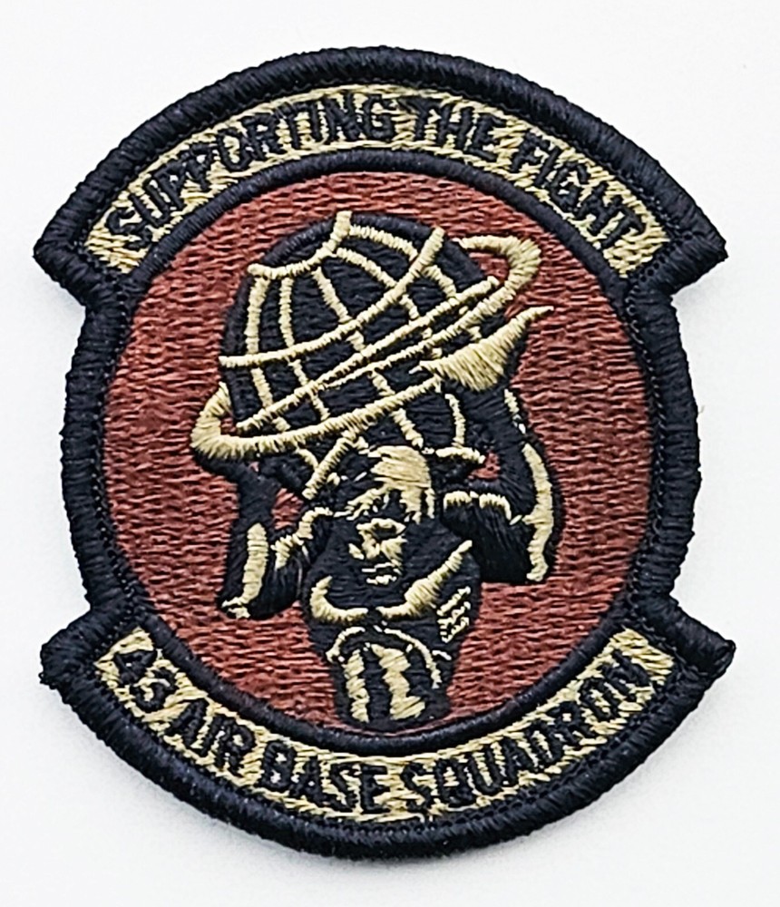 US Air Force 43rd Air Base Squadron Subdued Hook Back Patch