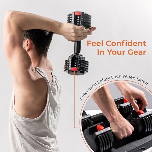 Lifepro PowerUp Adjustable 15lb Dumbbell Set with Rack – Quick Adjust (Open Box)