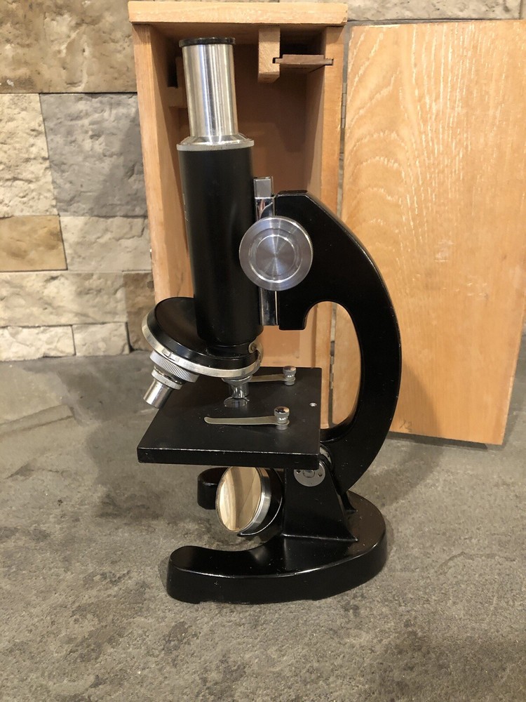 Vintage Precision Optical Microscope With Storage Case 15X-?