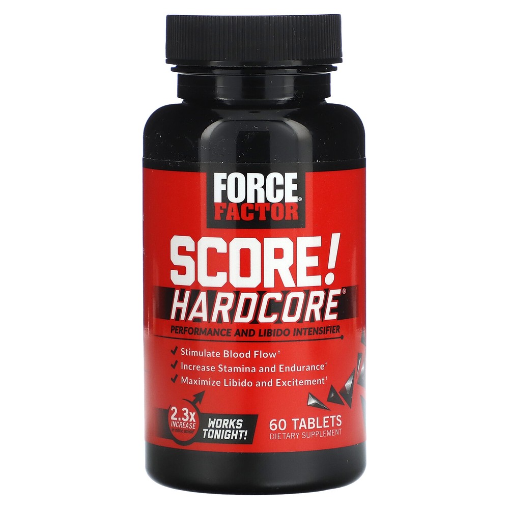 Force Factor SCORE! Hardcore, Performance and Libido Intensifier, 60 Tablets, 60