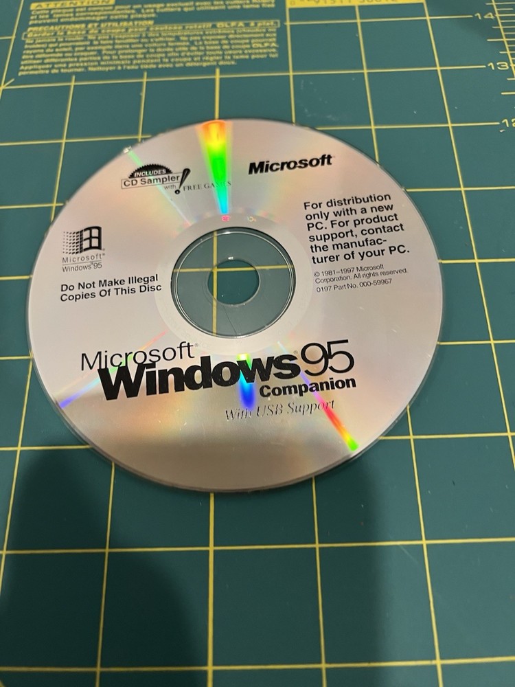 Microsoft Windows 95 Year 2000 Update Companion Software Disc Only