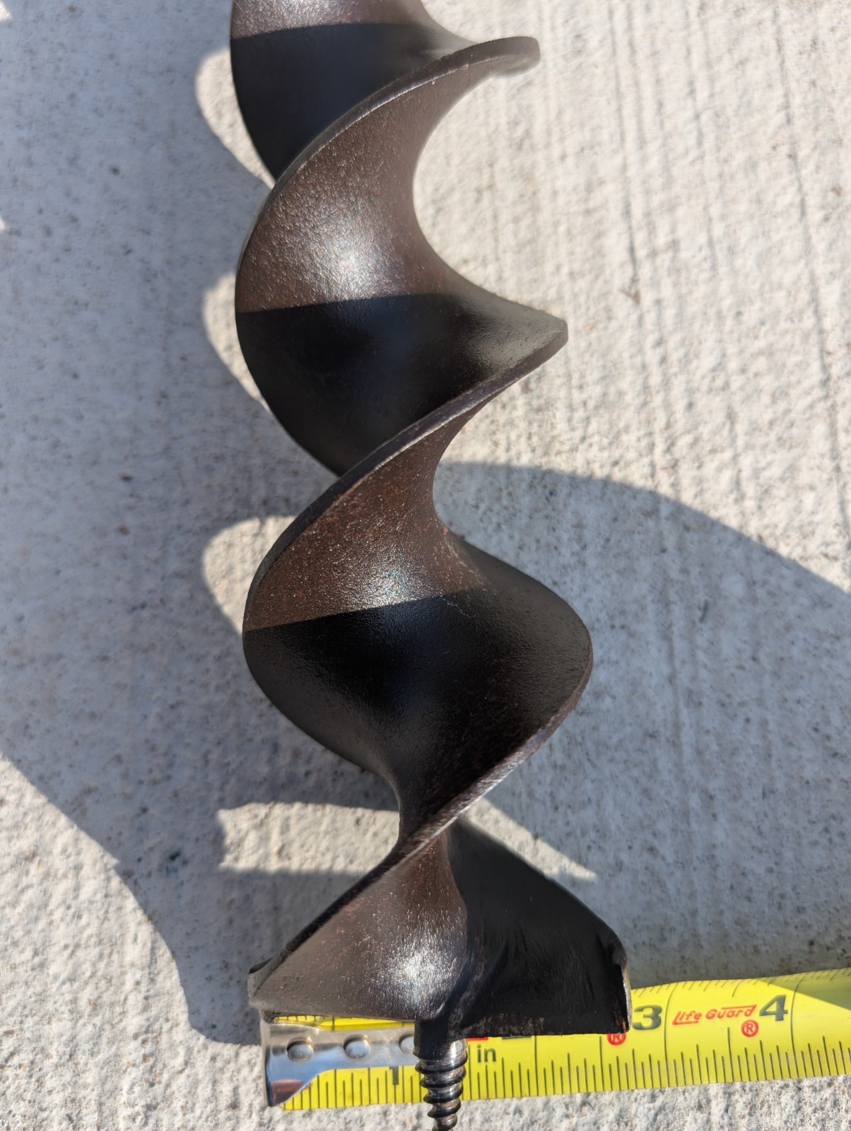 WI Barn Antique Vintage T Handle Barn Beam Hand Drill 2 1/4" Bit x 20 1/4" H