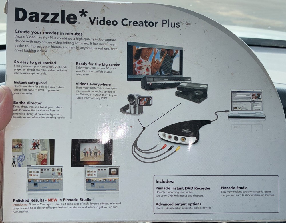 DAZZLE Video Creator Plus Convert & Enhance DVD Pinnacle Studio Software