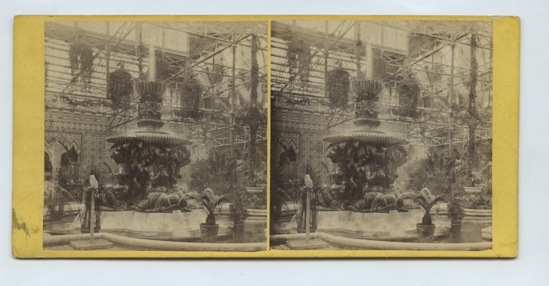 Crystal Palace c1850s Negretti Zambra Stereoview 26 North Transept