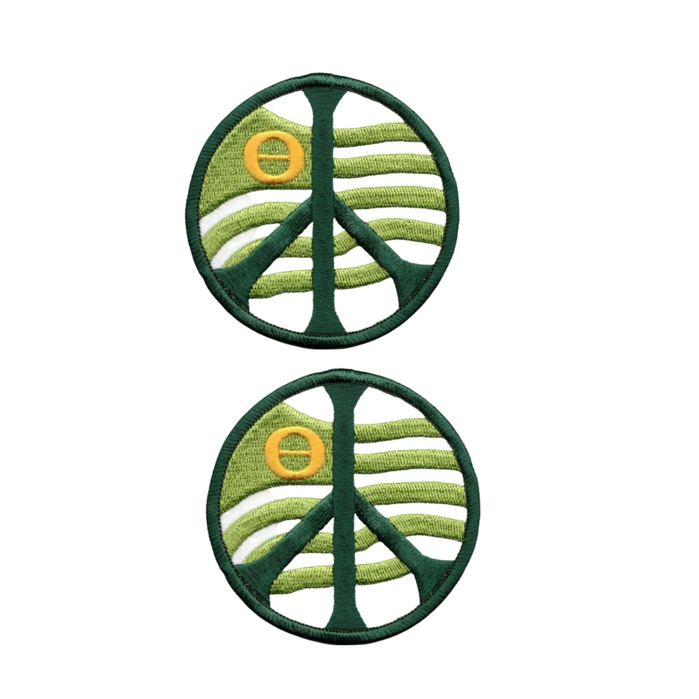 Ecology Peace Sign (2-Pack) Iron On Patch