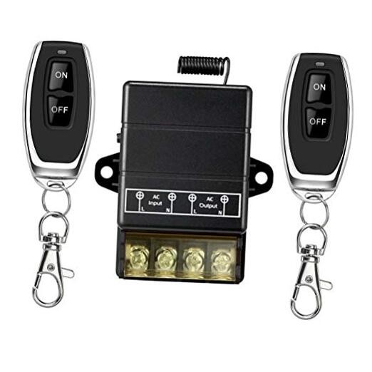 Wireless Lights Switch kit,AC120V/110V/ /40A Relay Long Range Remote Control