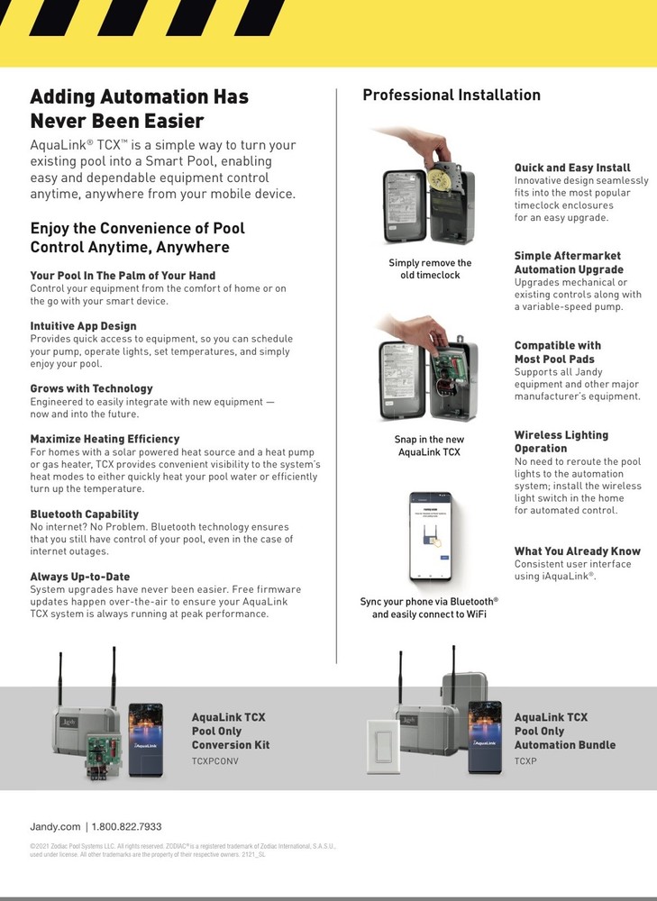 Jandy AquaLink TCX Pool Only Automation Bundle TCXP Smart Pool Controller New
