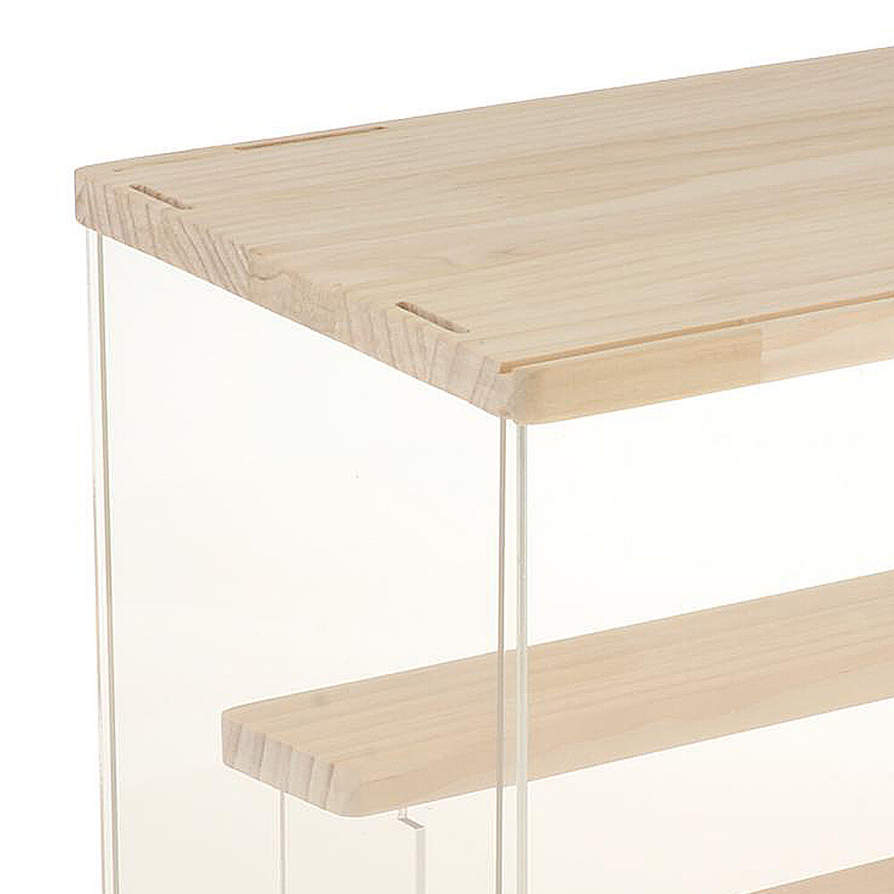4 Layer Stairs Acrylic Display Case Clear Box Showcase Storage Box Dust-proof