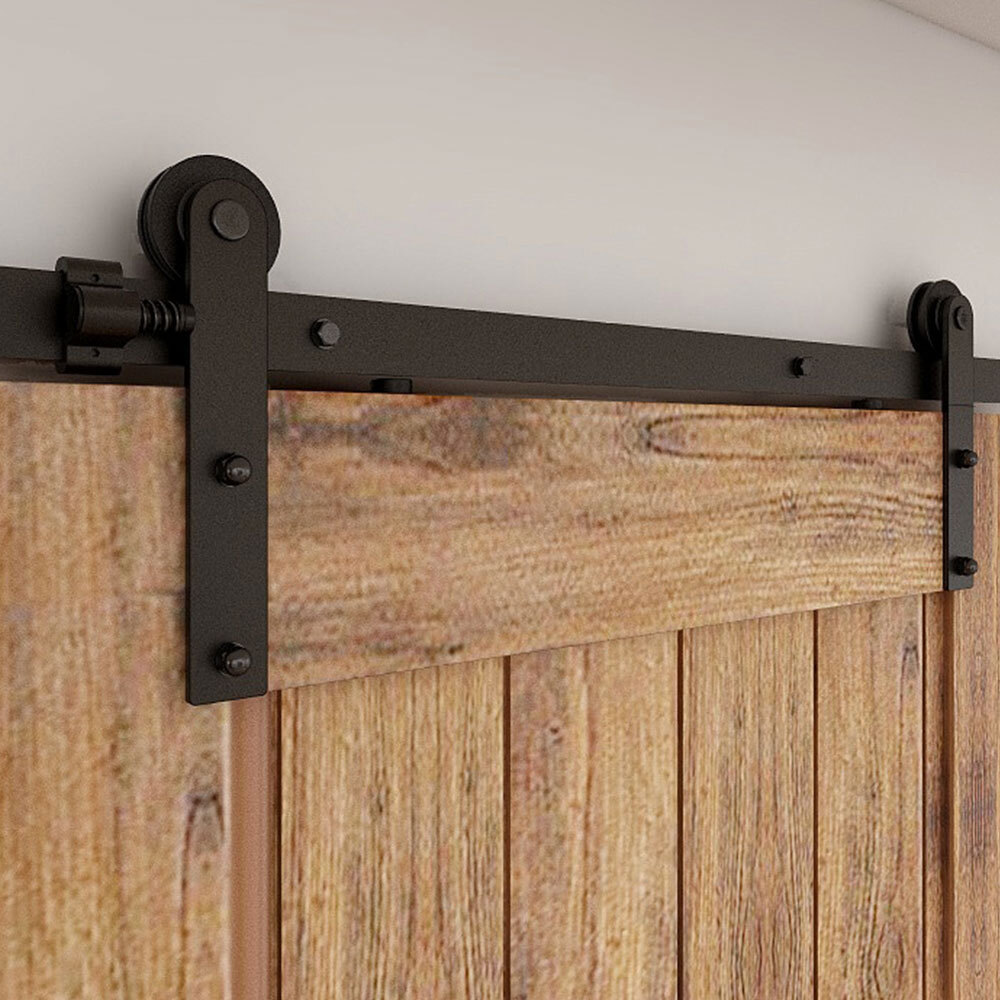 5-20FT Sliding Barn Door Hardware Roller Track Kit for Single Double Door