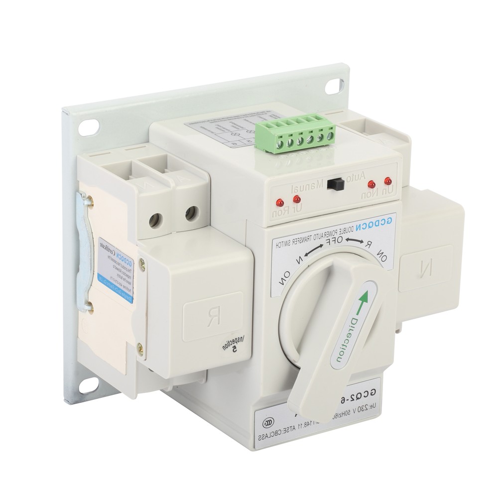 63A 2P 220V Dual Power Automatic Transfer Switch Generator Changeover Switch