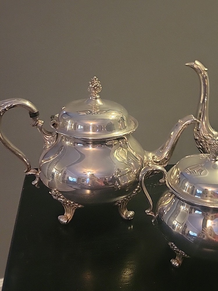 Wilcox International Silver Co, Tea Pots and Sugar Bowl Set