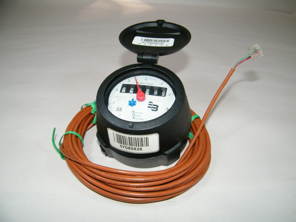 BADGER METER 3/4" MODEL 35 ABSOLUTE DIGITAL ENCODER 64501-009 WATER METER NEW