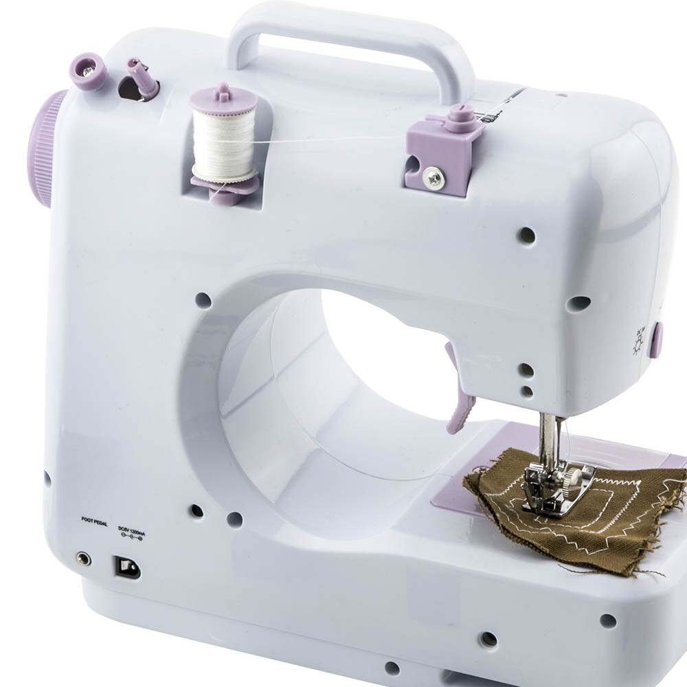 Small Automatic Sewing Machine Electric Crafting Mending w/12 Built-In Stitches