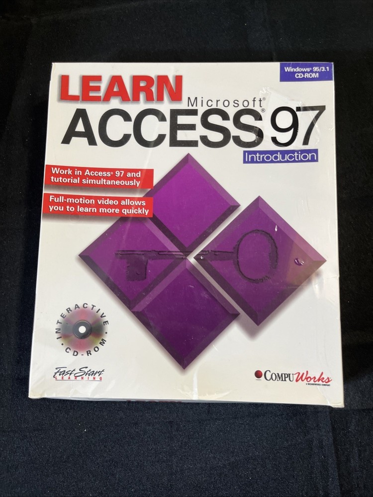 Learn Microsoft ACCESS 97 Introduction Learning CD Windows still FACTORY SEALED