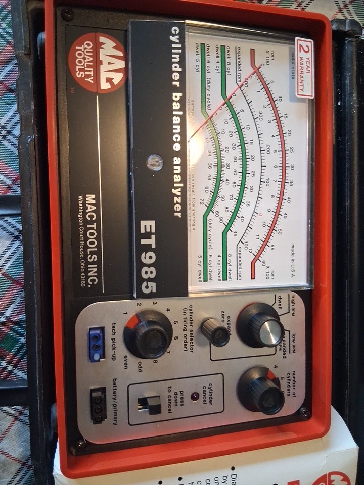 Mac Tools ET985 Cylinder Balance Analyzer. Tested And Working. Free Shipping.