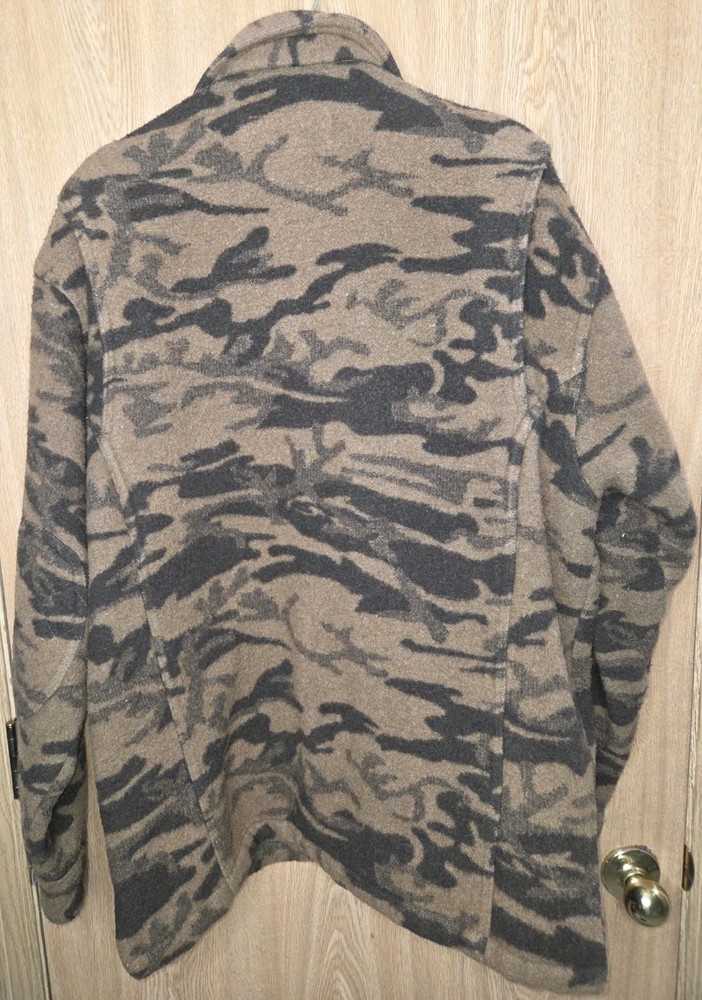 Columbia Gallatin Range Wool Blend Jacket Outfitter Camo Size Large