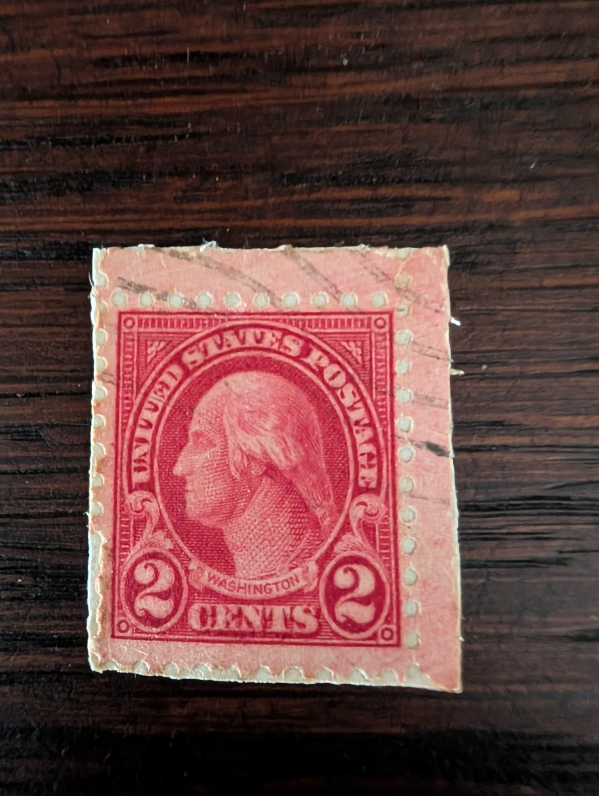 Unique Rare George Washington red 1923 2 cent stamp