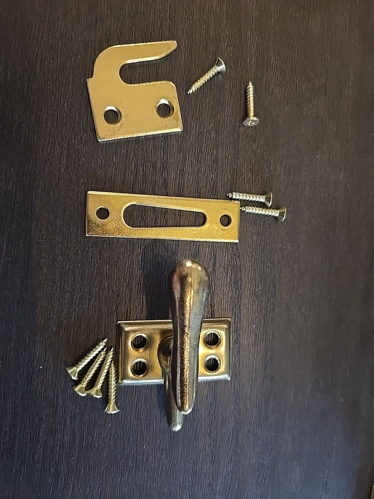 2 In Sash Lock, Brass With Mounting Hardware