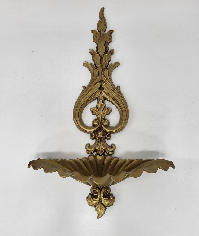 Large Gold Painted Wall Mounted Basin Planter