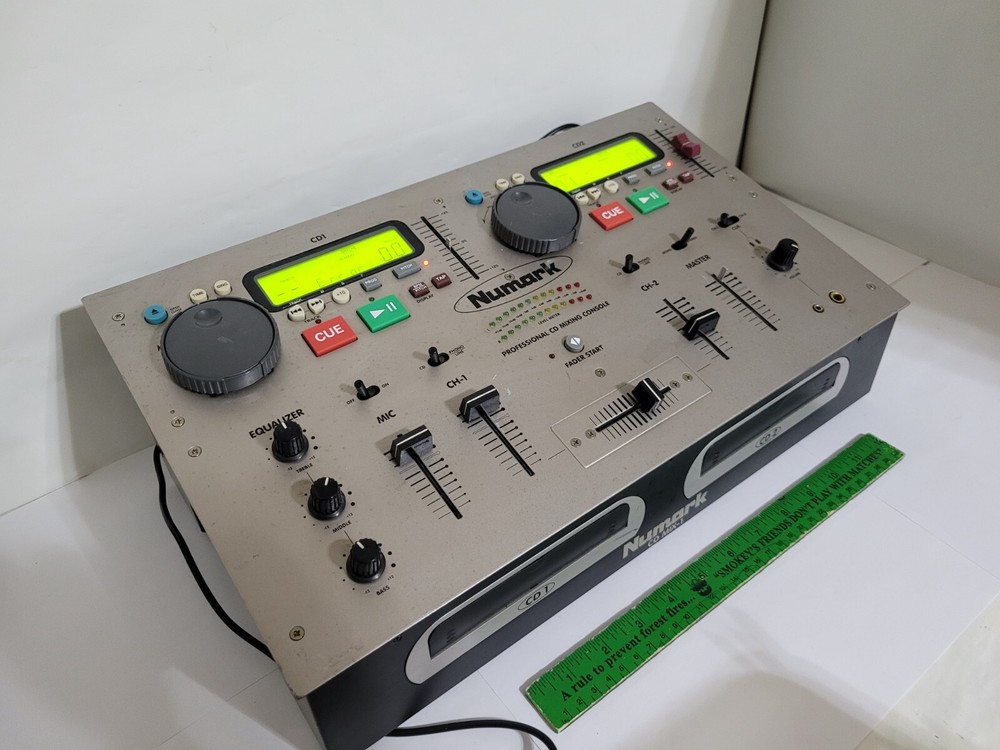 NUMARK CD MIX-1 Professional Dual CD Mixing Console Power Cable + Digital Manual