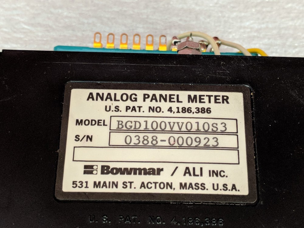 BOWMAR ALI BGD100VV010S3 ANALOG PANEL METER