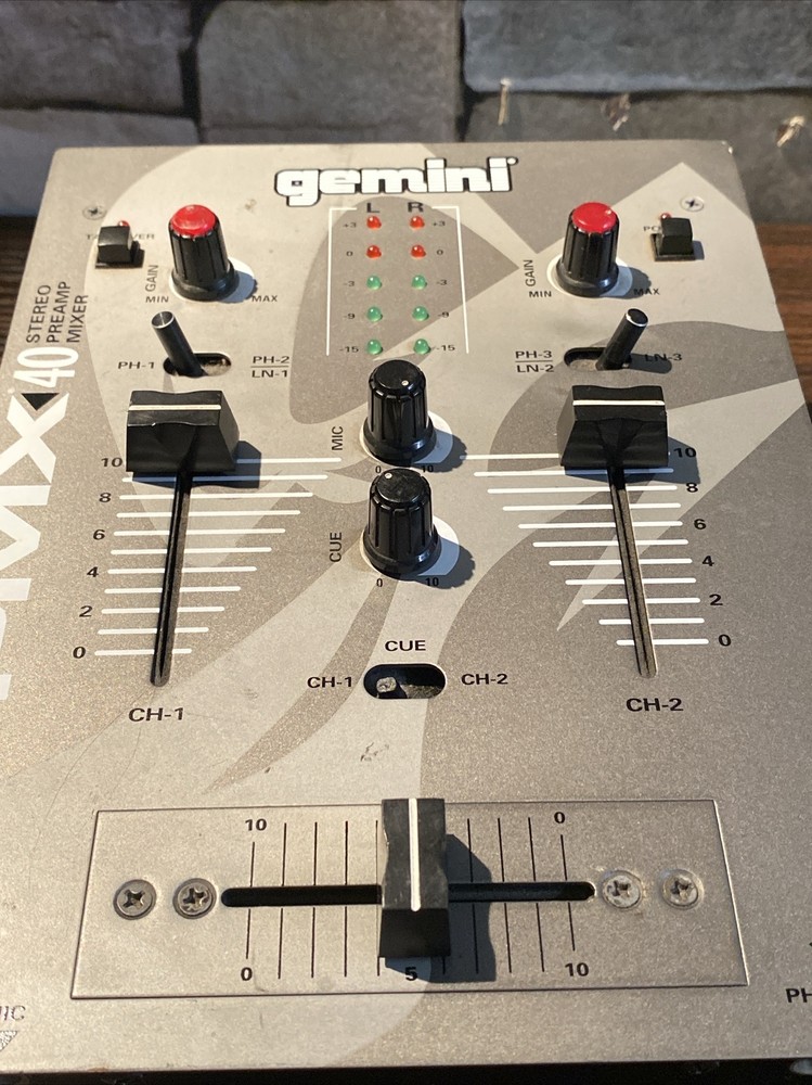 Gemini PMX-40 Stereo Preamp Mixer Not Tested