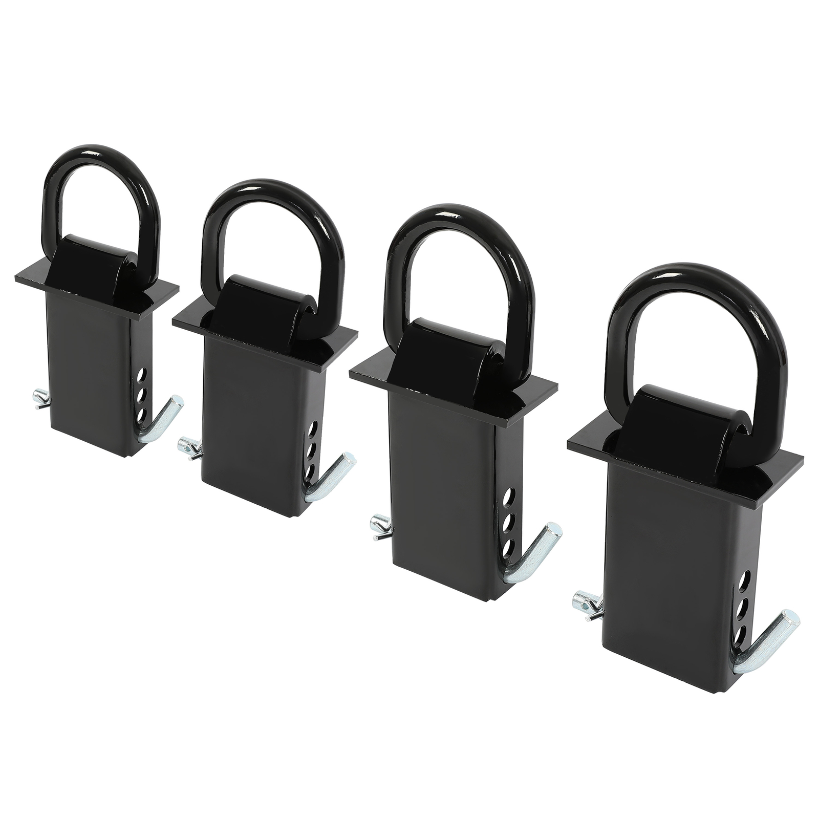 4X Standard 2"x4" Heavy Duty Trailer Adjustable Stake Pocket D Ring Zinc Coated