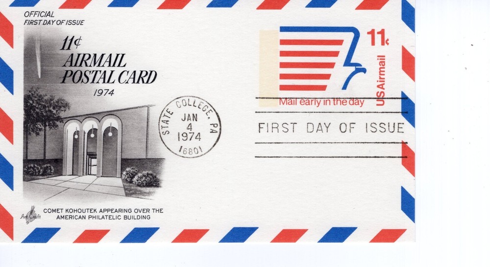 11 CENT AIRMAIL POSTAL CARD  - 1974 - DC2974