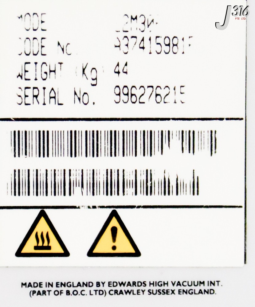 39018 EDWARDS ROTARY VANE VACUUM PUMP E2M30