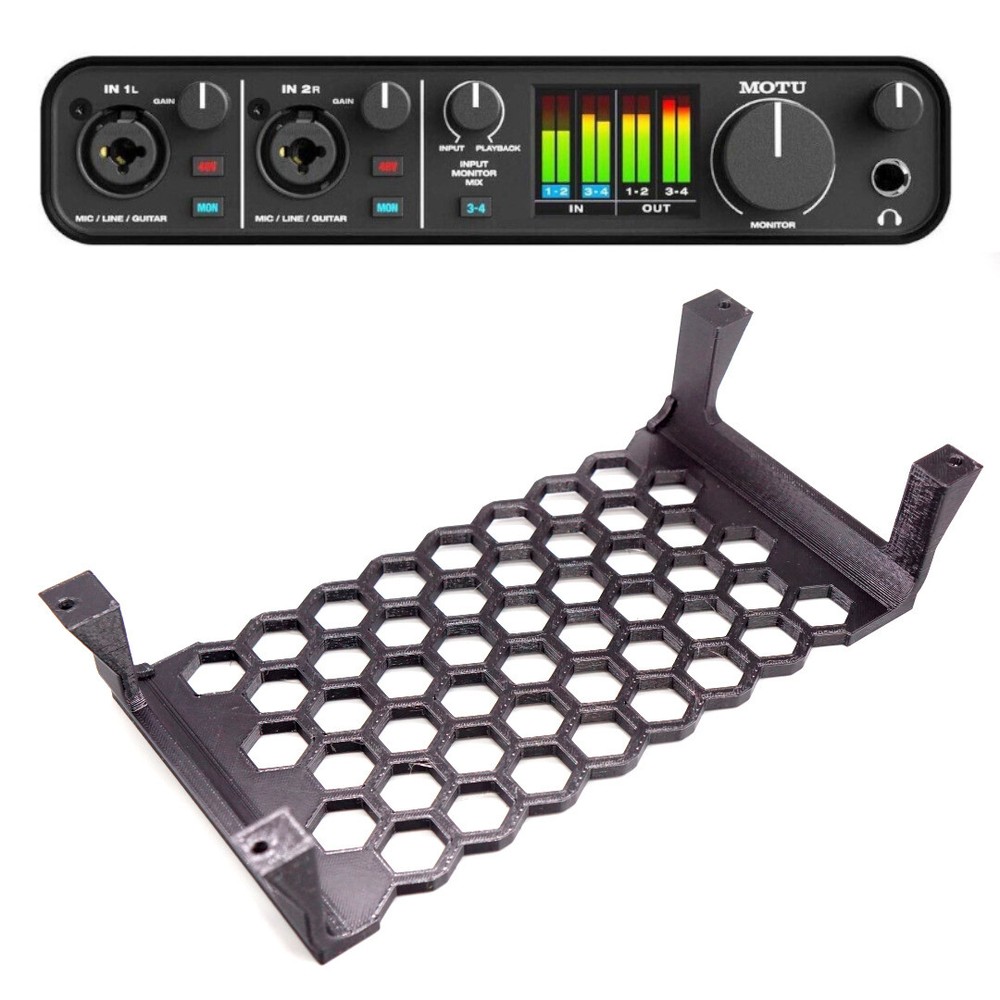 Under Desk / Table Mount for MOTU M4 4x4 USB-C Audio Interface *Black*