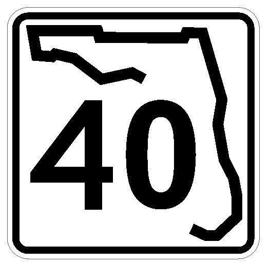 Florida State Road 40 Sticker Decal