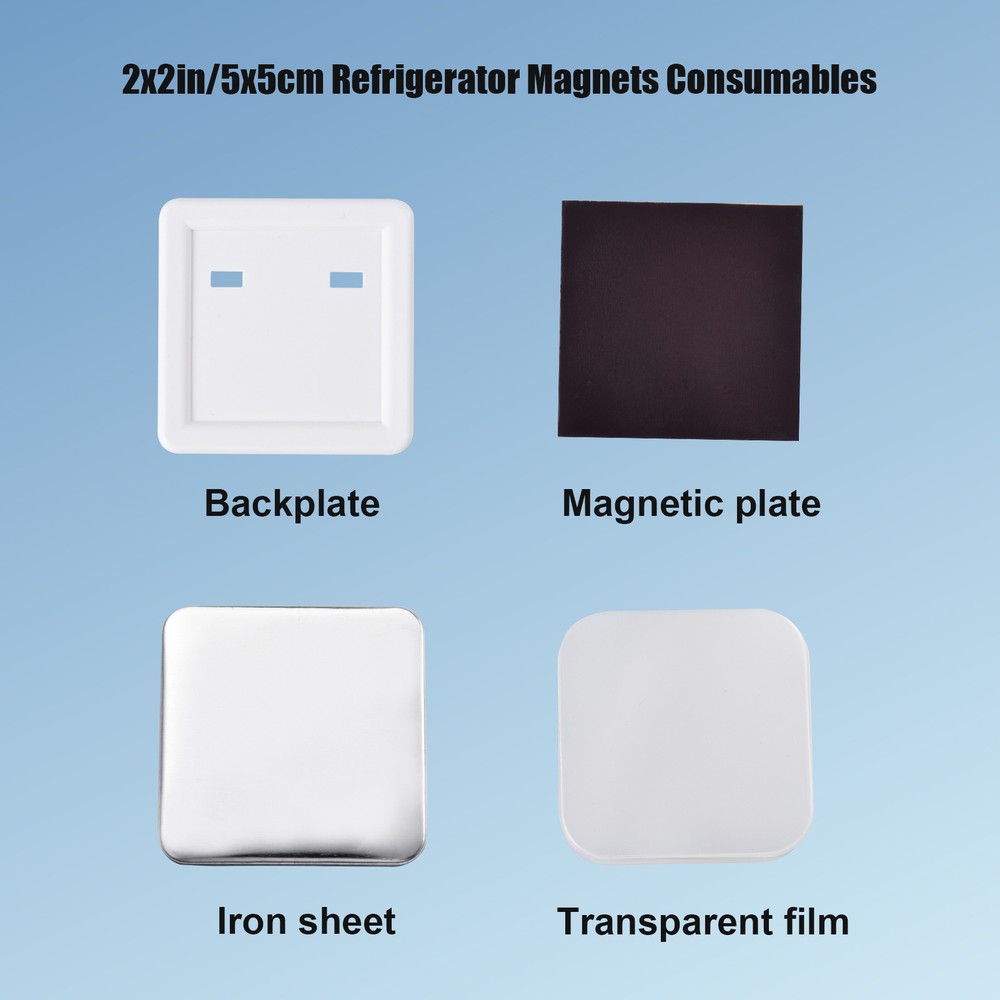 2"x 2" Square Magnet Machine & Badge Maker Kit 100pcs Materials