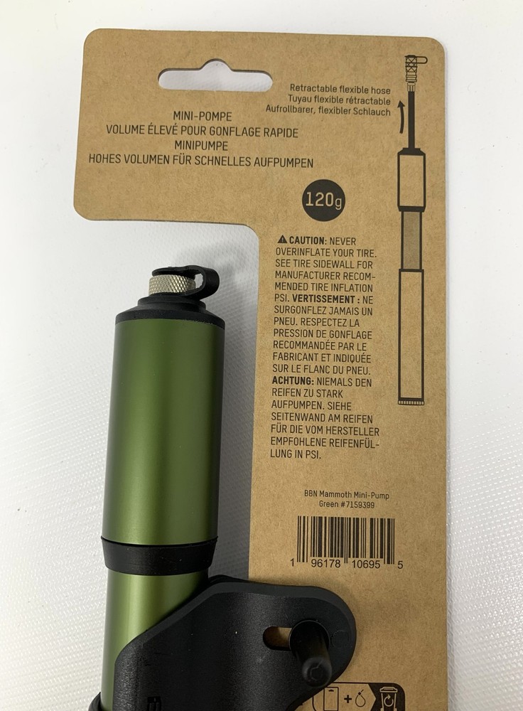 Blackburn Mammoth Mini Pump Green - New