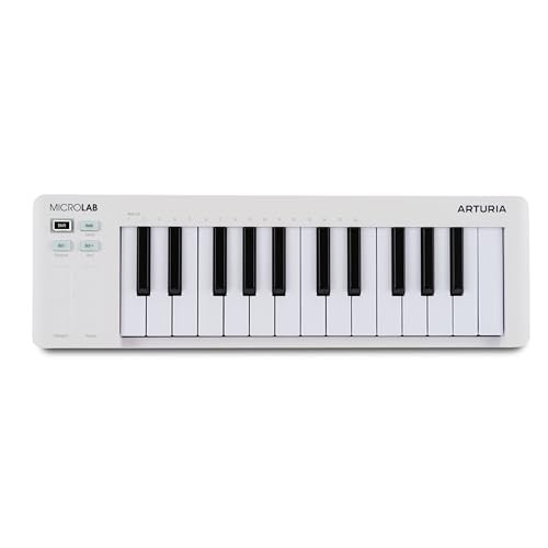 Arturia MicroLab Mk3 Universal MIDI Controller for Music Production White