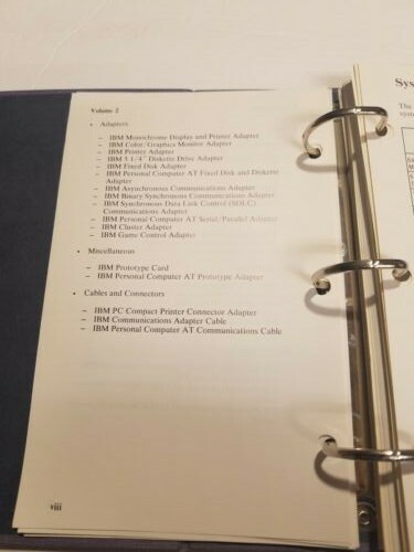 VINTAGE IBM TECHNICAL REFERENCE OPTIONS AND ADAPTERS 2 BOOK SET