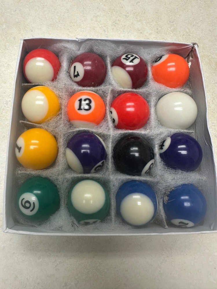 Vintage Billiards Mini Pool Ball Set