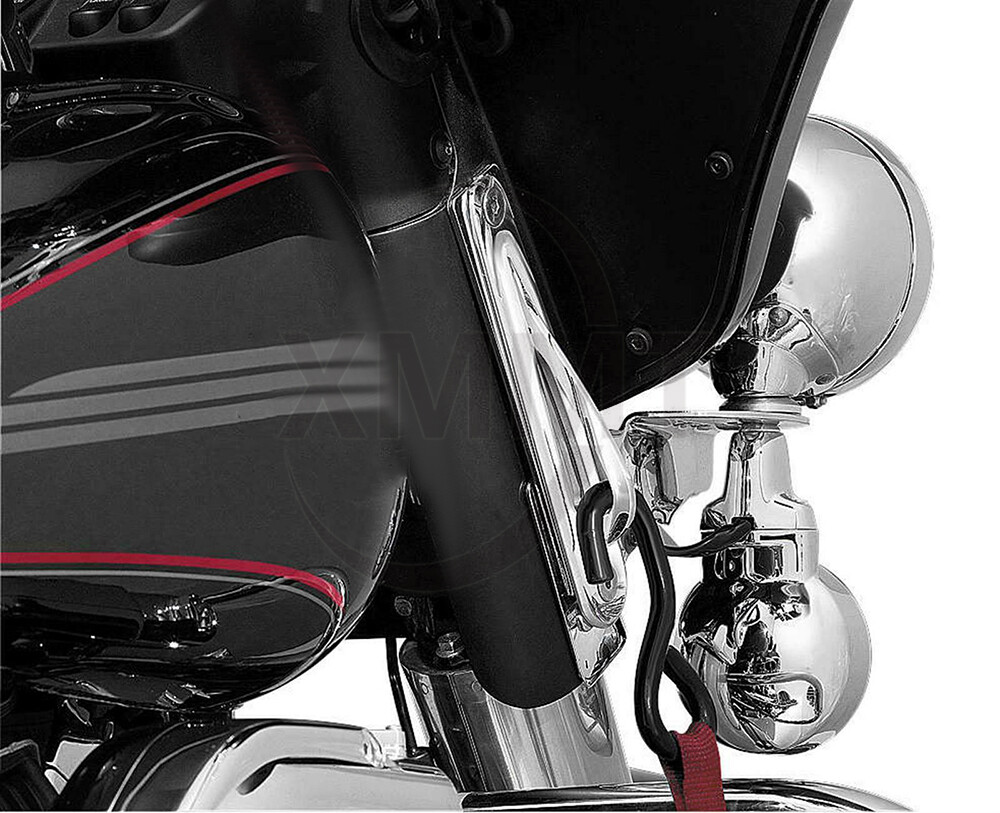 US Chrome Teardrop Tie-Down Fork Brackets For Harley FLHTC FLHR FLHTCUTG FLHTK