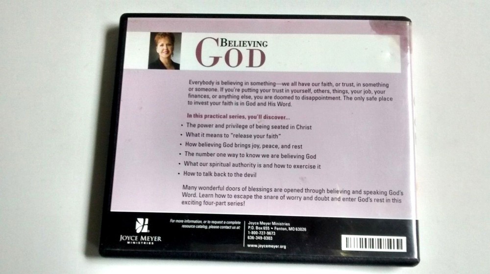 Believing GOD Developing an Unshakable Trust by Joyce Meyer 4 CDs