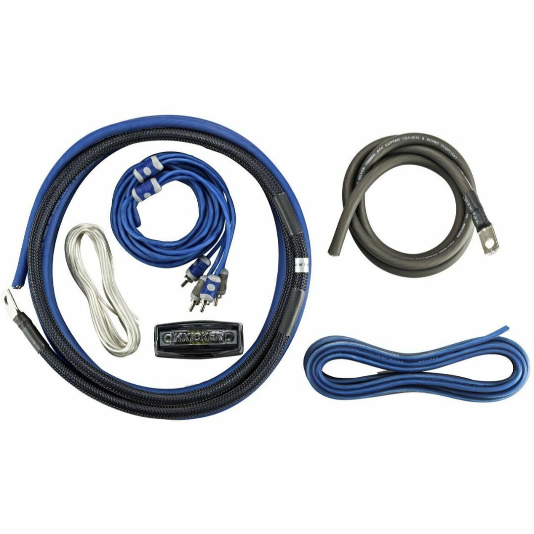 Kicker CK4, CK 4 Gauge Complete Amplifier Install Wiring Amp Kit (46CK4)