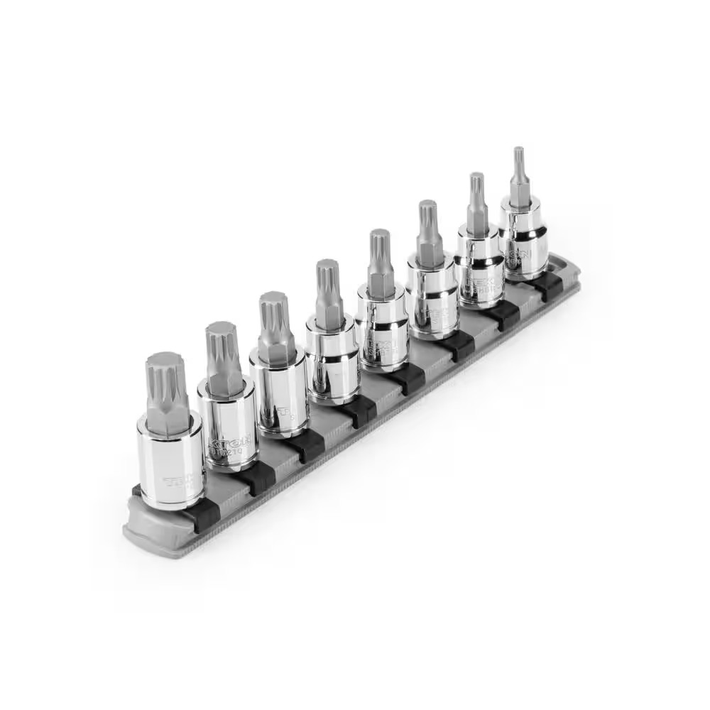3/8 In. Triple Square Bit Socket Set with Rail (8-Piece) (M4-M12)