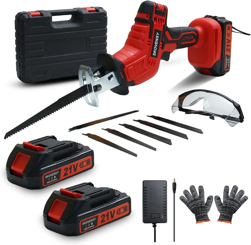 Cordless Reciprocating Saw, 2 x 2.0Ah Battery, Cordless Variable Speed