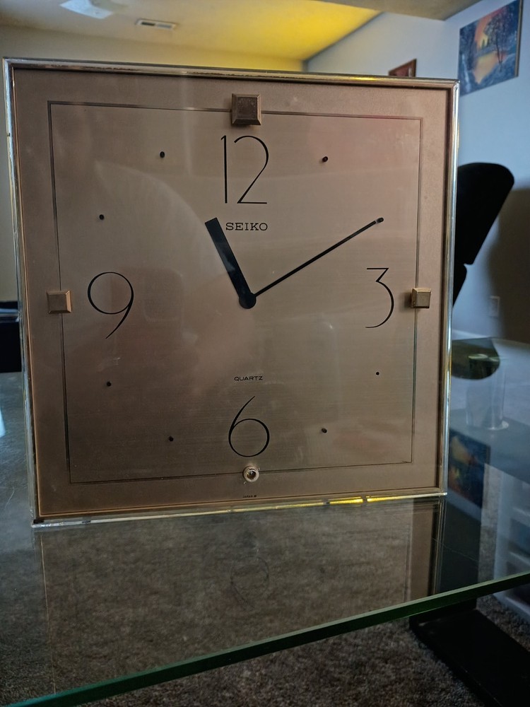 Vintage Seiko Square Wall Clock