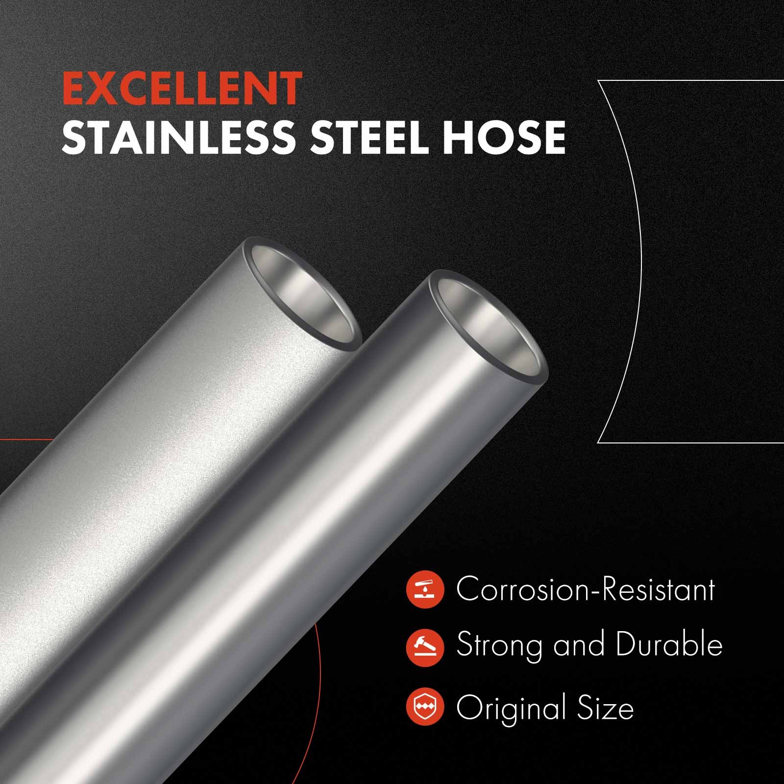 A-Premium 2x Power Steering Pressure & Return Line Hose for Hummer H3 06-10 H3T