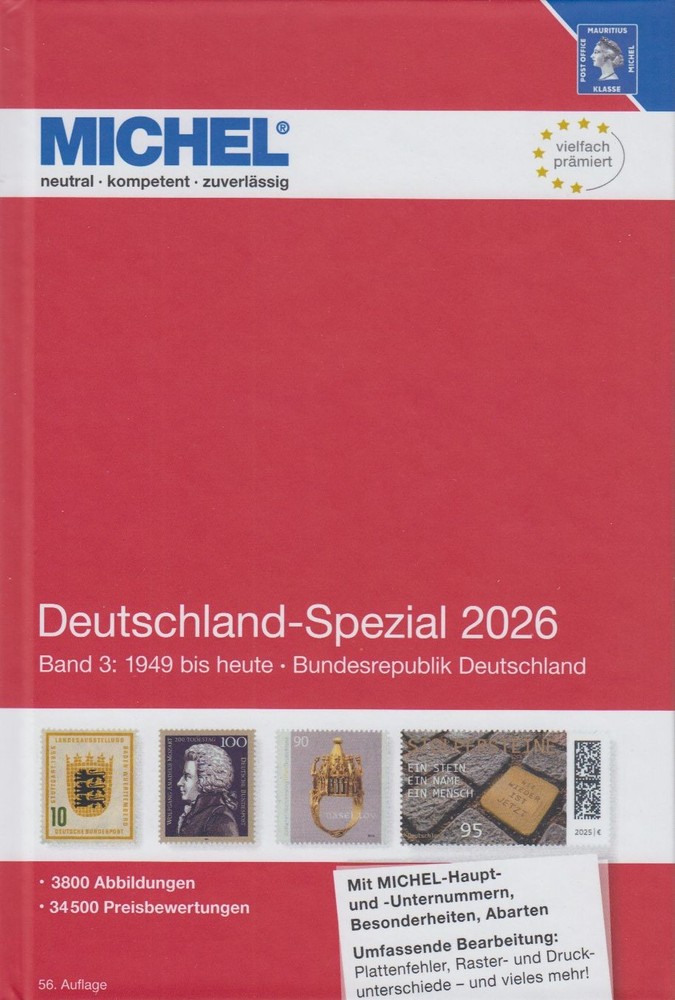 Michel Germany Special 2026 Volumes 1 + 2 - 3 in Set, 56. edition