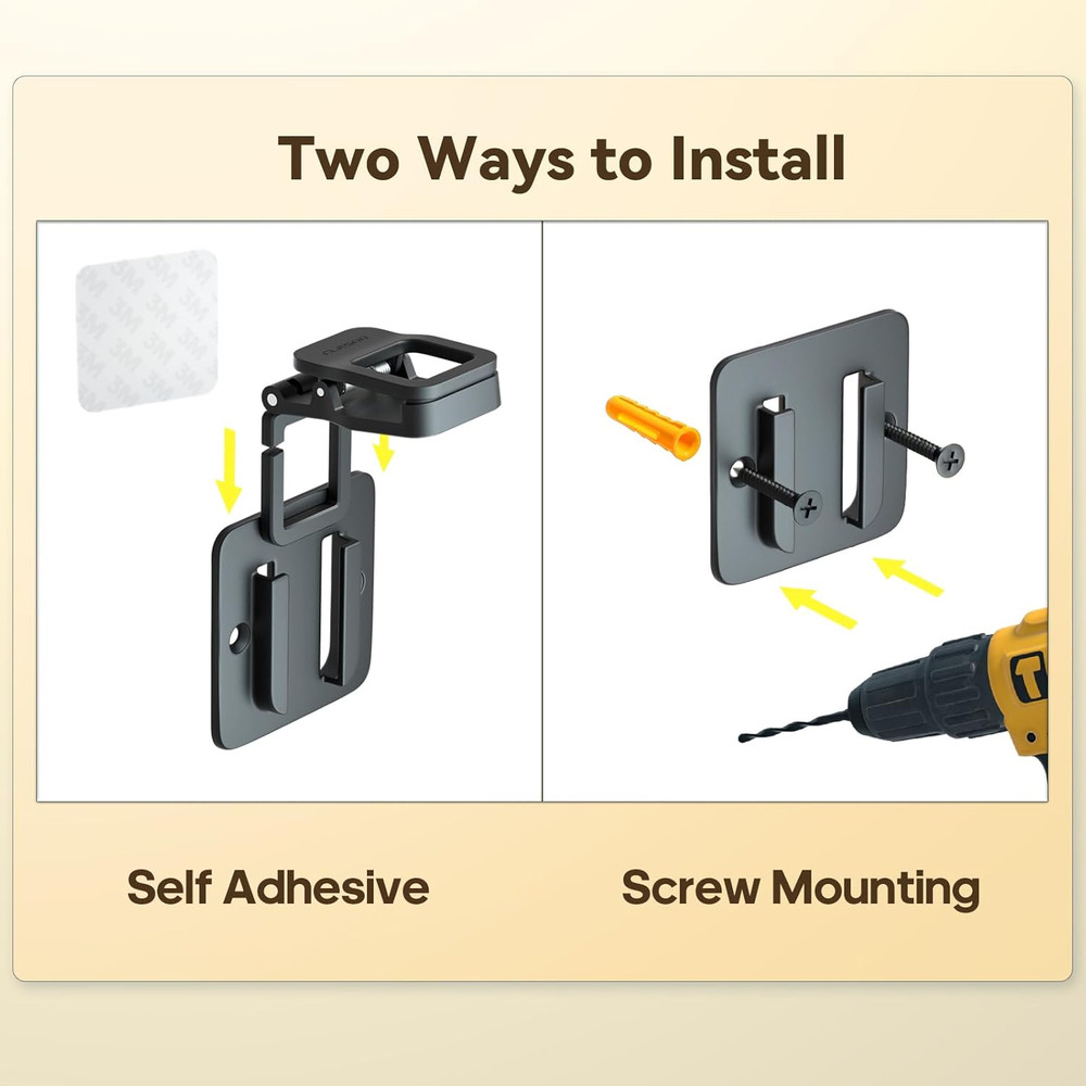 Hat Hooks for Wall 5 Pack Adhesive Hat Rack for Baseball Cap Wall Drill Cap H...