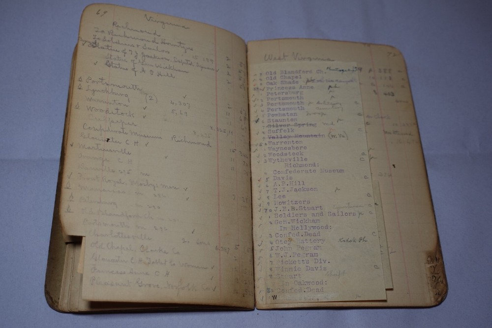 Civil War Antique Handwritten Notes Information Unique Historical Notebook
